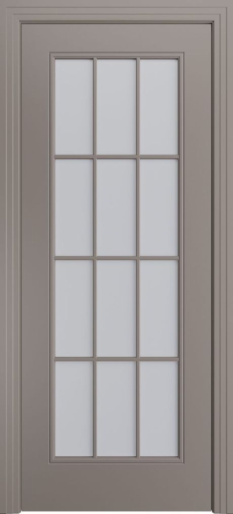 Межкомнатная дверь со стеклом Версаль-Ф Loft (12) Темно-серый Эмаль (Мильяна)