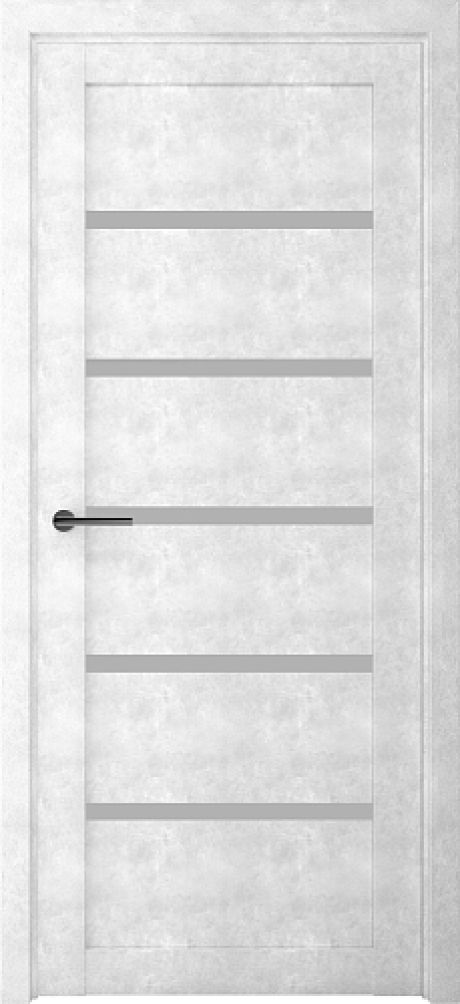 Межкомнатная дверь со стеклом Вена Светлый Бетон Стекло мателюкс (ALBERO)