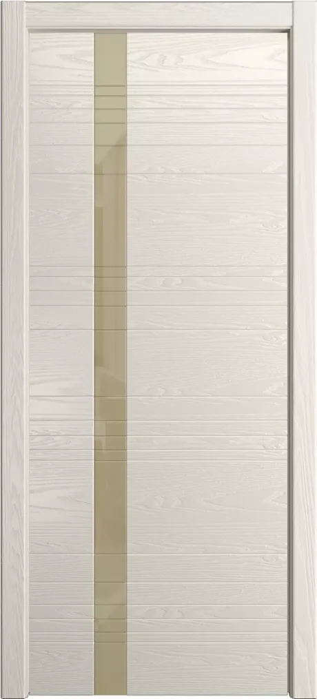 Межкомнатная дверь со стеклом ID-H Бежевый Шпон (Мильяна)