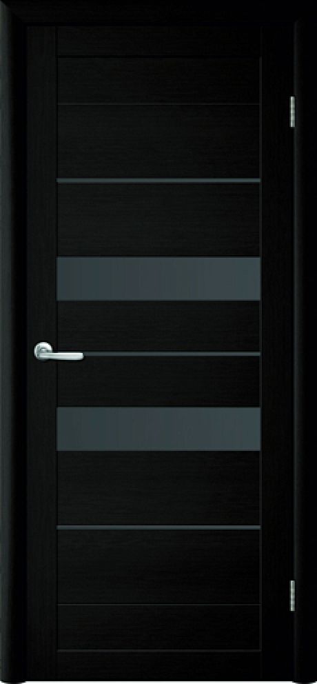 Межкомнатная дверь со стеклом Тренд Т-4 Лиственница темная Eco Tex Стекло графитовое (ALBERO)