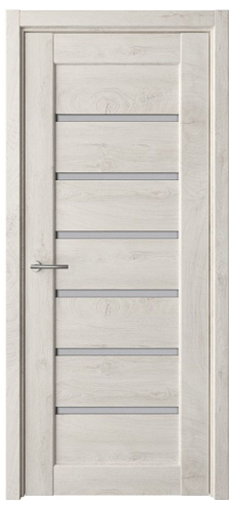 Межкомнатная дверь со стеклом Мальта Дуб снежный CPL TL Стекло мателюкс (ALBERO)