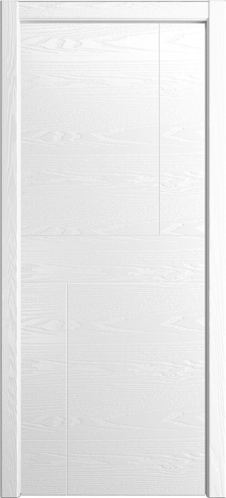 Глухая межкомнатная дверь ID-Z Белоснежный Шпон (Мильяна)