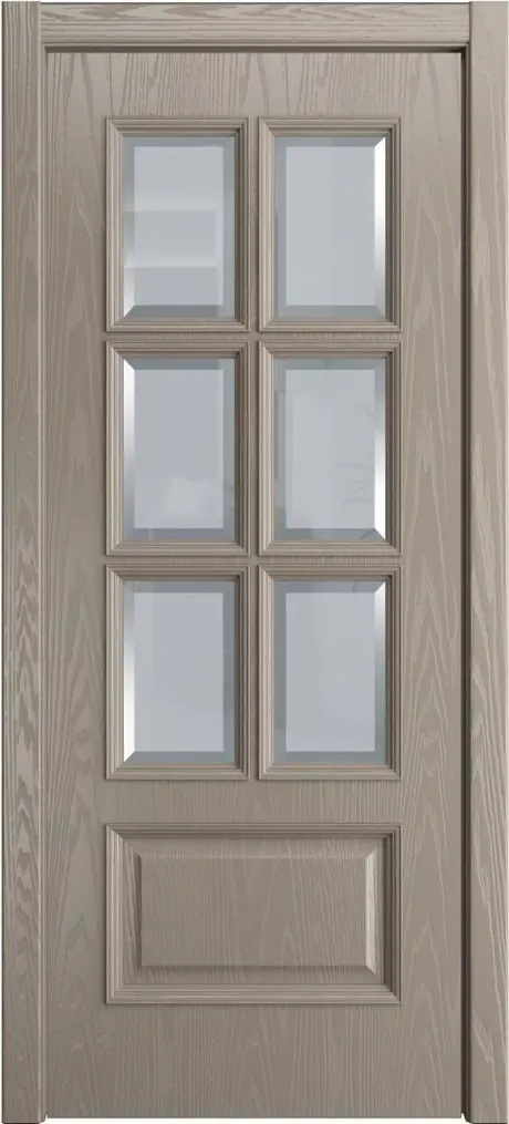 Межкомнатная дверь со стеклом Палермо-1 Латте Шпон (Мильяна)