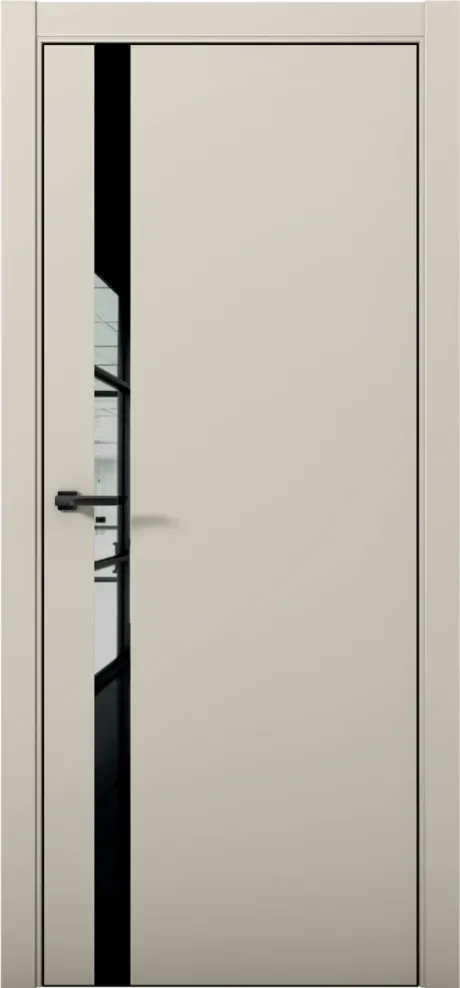 Межкомнатная дверь ESTETICA 07 Силк грей Кромка AL Black (Brandoors)
