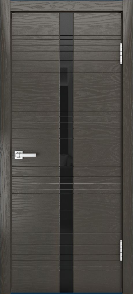 Межкомнатная дверь со стеклом ID-X Гриджио Шпон (Мильяна)