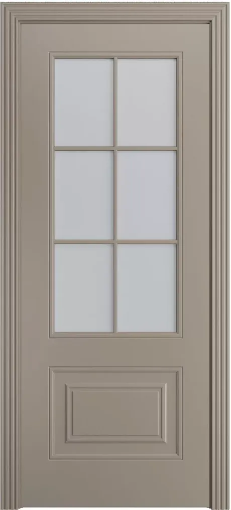 Межкомнатная дверь со стеклом Версаль-1Ф Loft (6) Латте Эмаль (Мильяна)