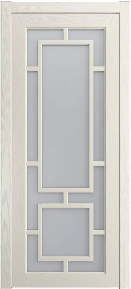 Межкомнатная дверь со стеклом Италия Бежевый Шпон (Мильяна)