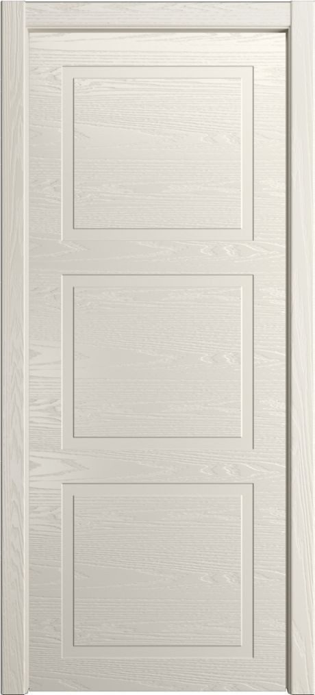 Глухая межкомнатная дверь ID-Лайн 3 Бежевый Шпон (Мильяна)