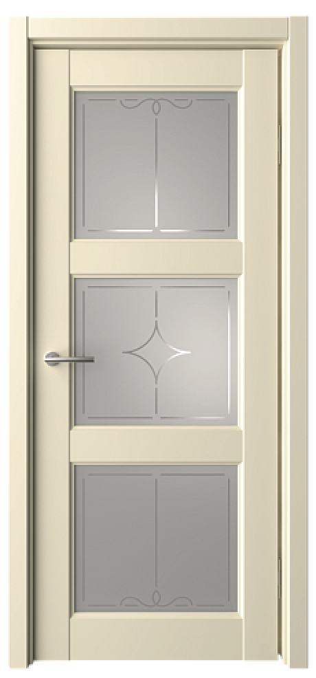 Межкомнатная дверь Эрмитаж-3 Сэнд Vinyl Мателюкс с алмазной гравировкой "Галерея" (ALBERO)