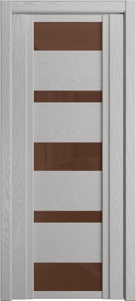 Межкомнатная дверь со стеклом QDO M Грей Шпон (Мильяна)