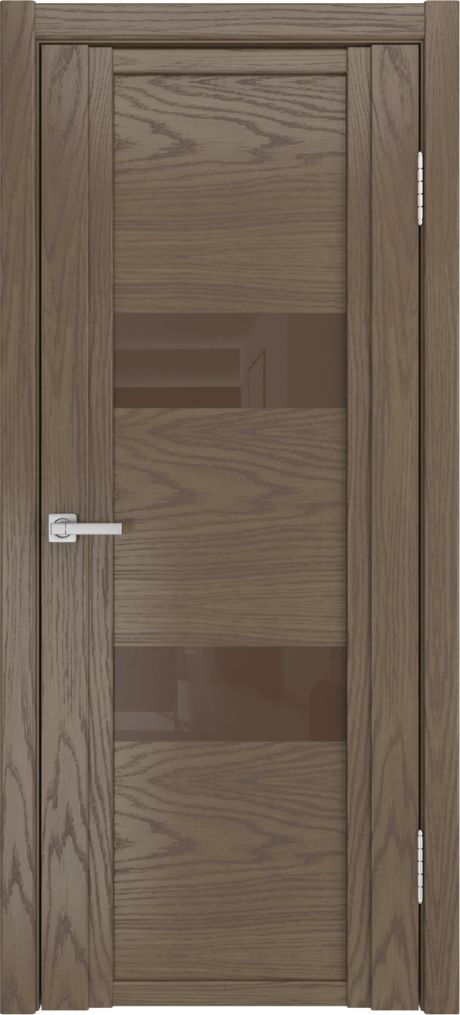 Межкомнатная дверь со стеклом QDO N Дуб грейвуд Шпон (Мильяна)