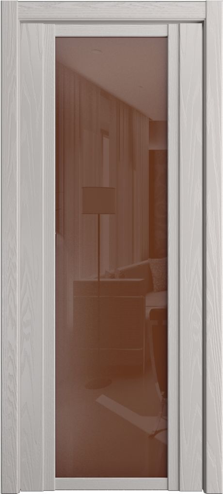 Межкомнатная дверь со стеклом QDO X Агат Шпон (Мильяна)