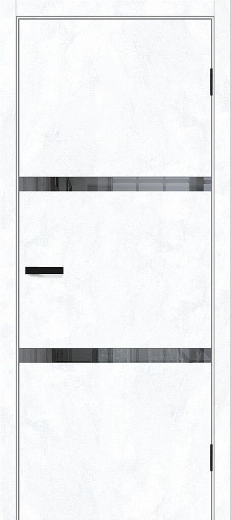 Межкомнатная дверь остекленная Браво-2.55 Snow Art (Mr.wood)