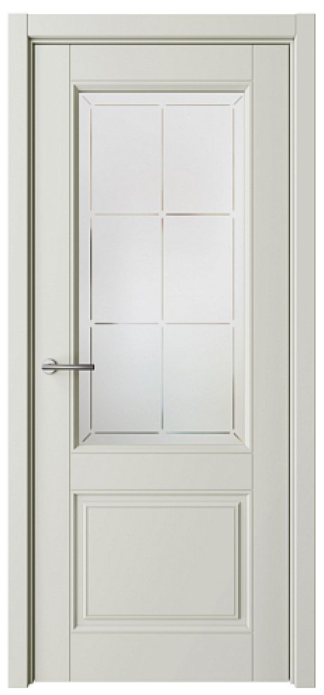 Глухая межкомнатная дверь ПГ Классика-2 Латте Эмаль (ALBERO)