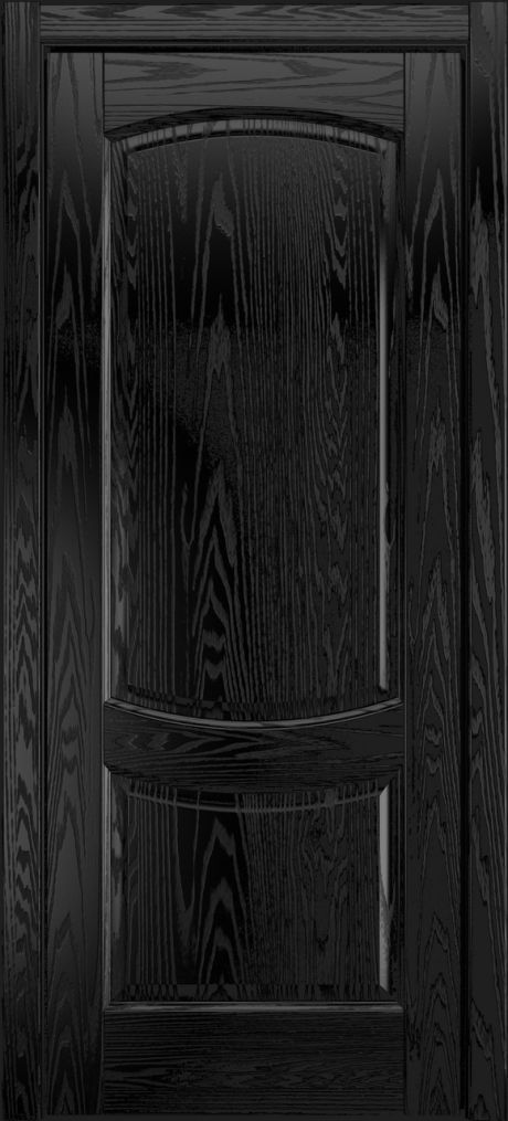 Глухая межкомнатная дверь Эрнеста Неро Шпон (Мильяна)