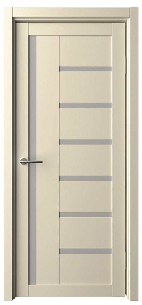 Межкомнатная дверь со стеклом Мадрид Сэнд Vinyl Стекло мателюкс (ALBERO)