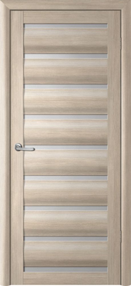 Межкомнатная дверь со стеклом Сидней Лиственница мокко Эко-шпон Стекло мателюкс (ALBERO)