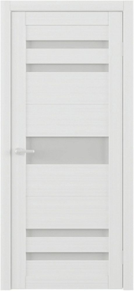 Межкомнатная дверь со стеклом Тренд Т-10 Белая лиственница Eco Tex Стекло мателюкс (ALBERO)