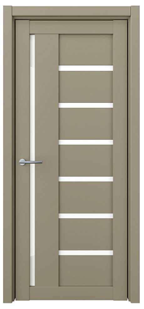 Межкомнатная дверь со стеклом Мадрид Серый Vinyl Стекло белое (ALBERO)