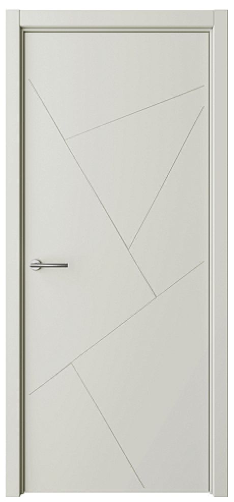 Глухая межкомнатная дверь Геометрия-2 Латте Эмаль (ALBERO)
