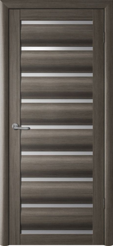 Межкомнатная дверь со стеклом Сидней Серый кедр Эко-шпон Стекло мателюкс (ALBERO)