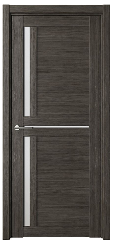 Межкомнатная дверь со стеклом Кельн Серый кедр Эко-шпон Стекло белое (ALBERO)