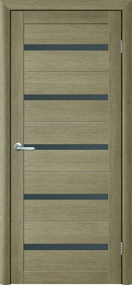 Межкомнатная дверь со стеклом Тренд Т-2 Лиственница латте Eco Tex Стекло графитовое (ALBERO)