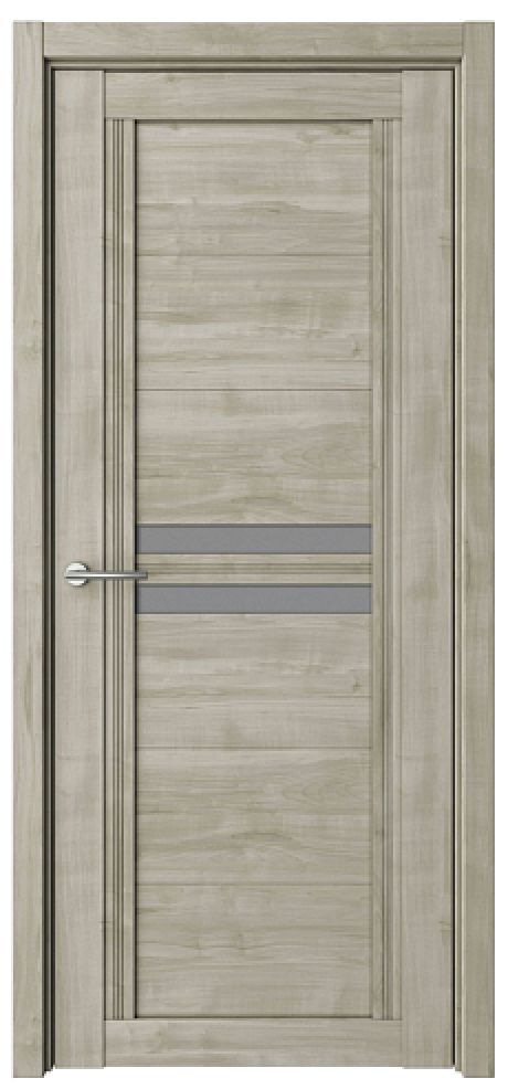 Межкомнатная дверь со стеклом Каролина Графит Soft Touch Стекло графитовое (ALBERO)