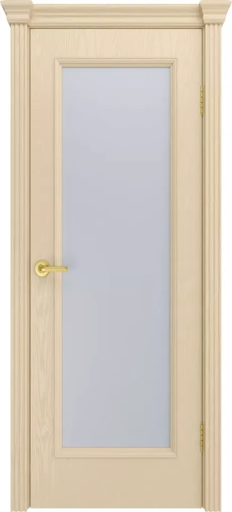 Межкомнатная дверь со стеклом Палермо Крем Шпон (Мильяна)