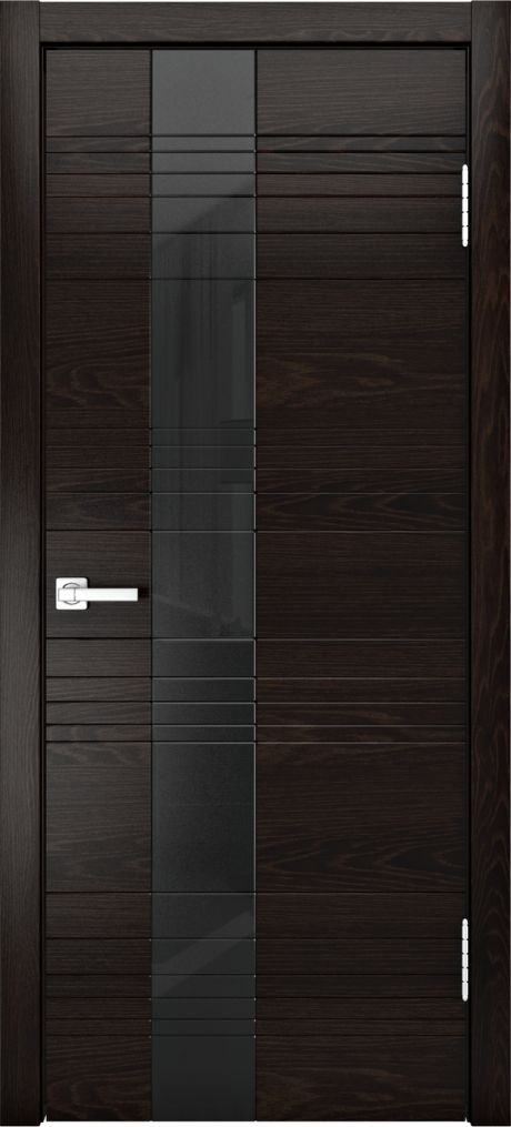 Межкомнатная дверь со стеклом ID-HL Неро Шпон (Мильяна)
