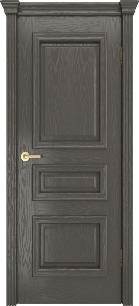 Глухая межкомнатная дверь Бристоль Сити Гриджио Шпон (Мильяна)