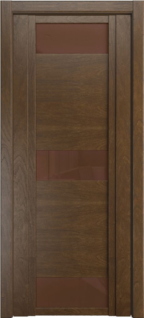 Межкомнатная дверь со стеклом QDO R Дуб виски Шпон (Мильяна)