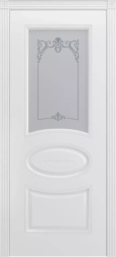 Межкомнатная дверь со стеклом Ария В1 Белый Эмаль (Шейл Дорс)