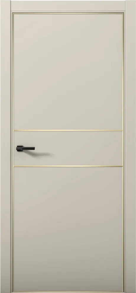Межкомнатная дверь ESTETICA 03 Силк грей Кромка AL Gold (Brandoors)