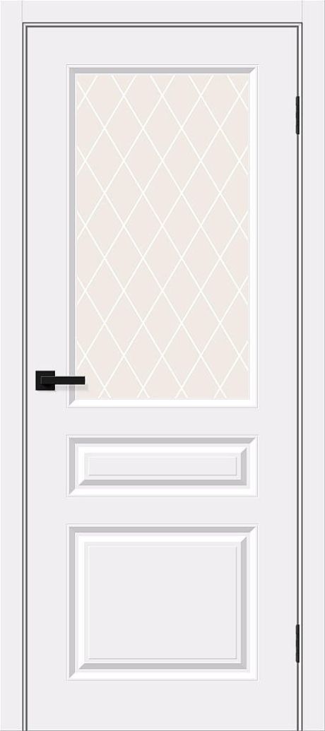 Межкомнатная дверь остекленная Скинни-15 White Pro (BRAVO)