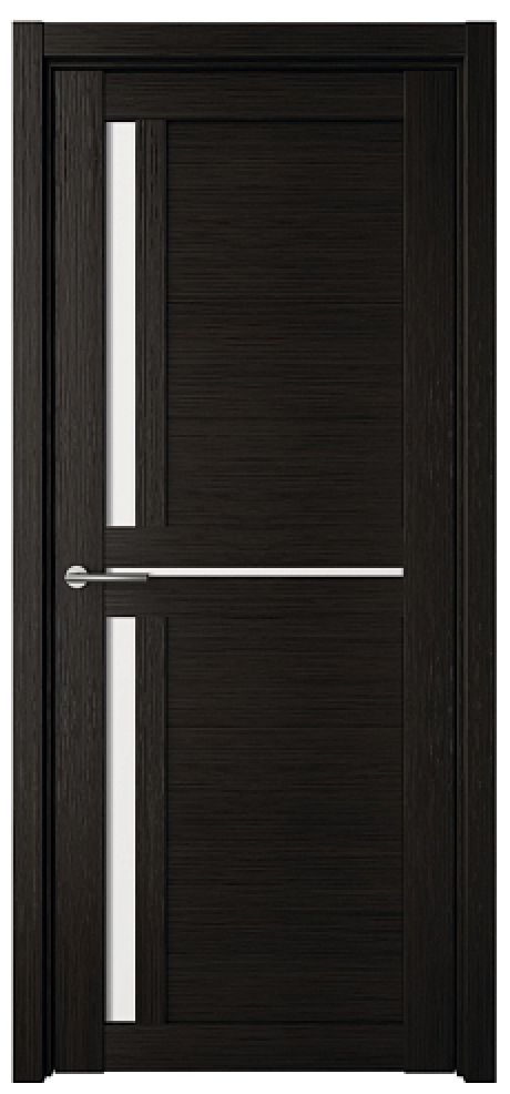 Межкомнатная дверь со стеклом Кельн Темный кипарис Эко-шпон Стекло белое (ALBERO)