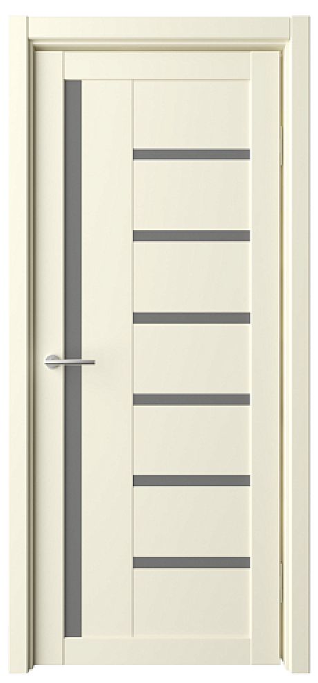 Межкомнатная дверь со стеклом Мадрид Ваниль Vinyl Стекло графитовое (ALBERO)