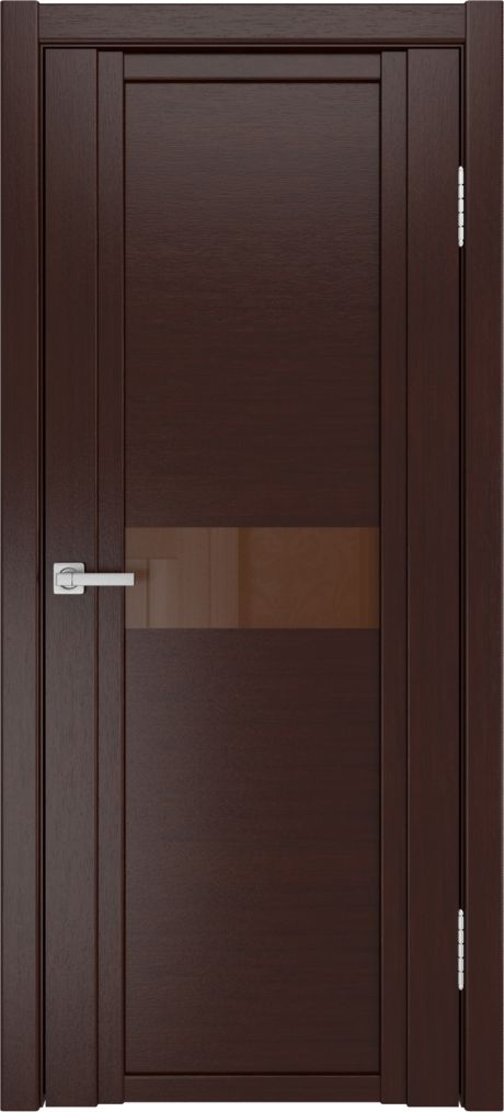 Межкомнатная дверь со стеклом QDO H Итальянский орех Шпон (Мильяна)