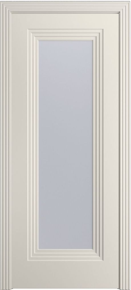 Межкомнатная дверь со стеклом Каролина-1 Бежевый Эмаль (Бипи Дорс)