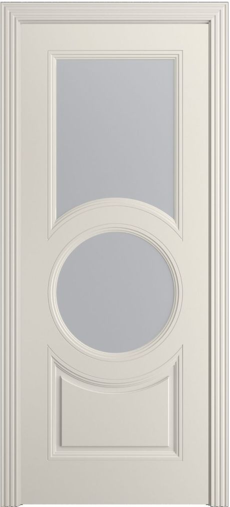 Межкомнатная дверь со стеклом Адриана-Ф Бежевый Эмаль (Мильяна)