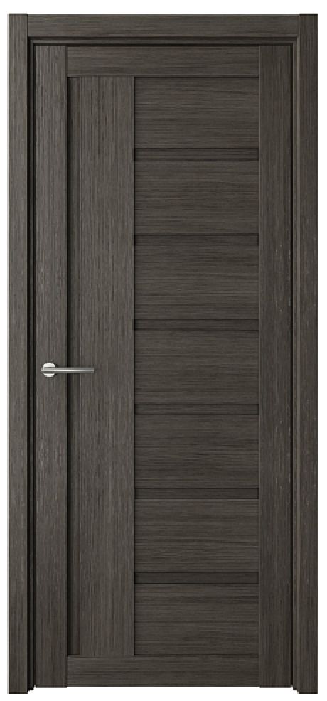 Глухая межкомнатная дверь Мадрид Серый кедр Эко-шпон (ALBERO)