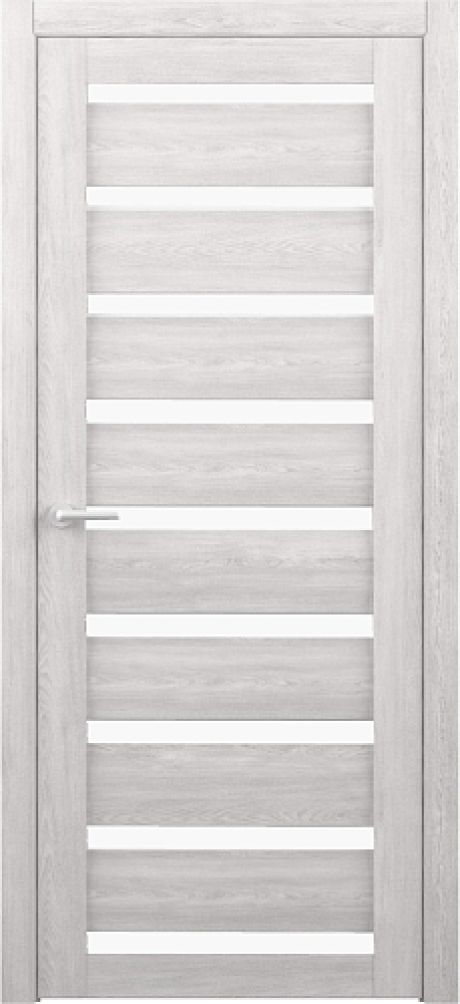 Межкомнатная дверь со стеклом Сидней Дуб нордик Эко-шпон Стекло белое (ALBERO)