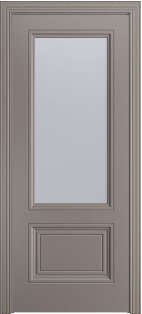 Межкомнатная дверь со стеклом Версаль-1Ф Премиум Темно-серый Эмаль (Мильяна)