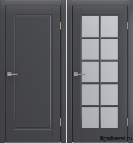 Межкомнатная дверь Amore Графит Эмаль (Лига дверей)