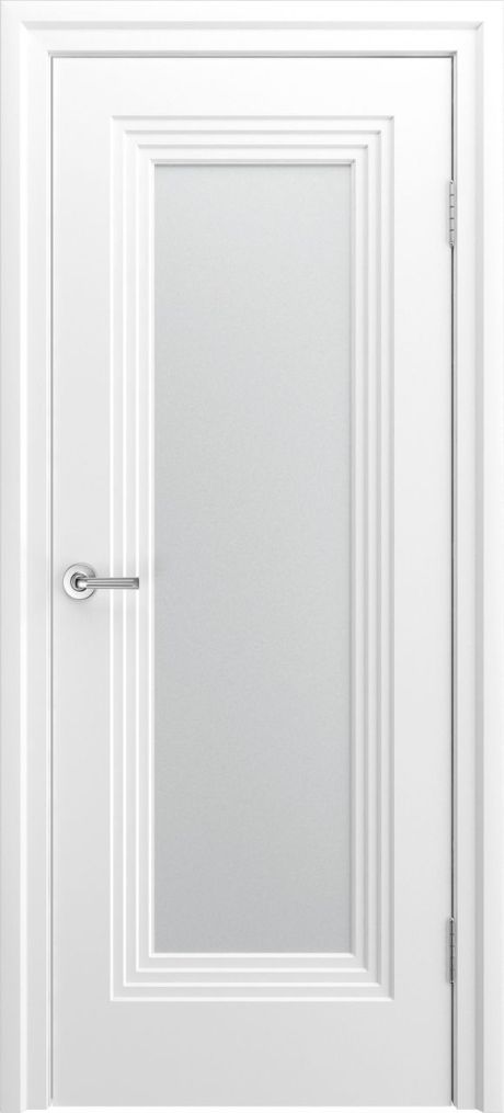 Межкомнатная дверь со стеклом Каролина-1 Белоснежный Эмаль (Бипи Дорс)