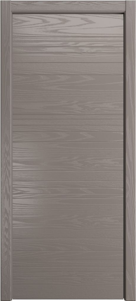 Глухая межкомнатная дверь ID-E Темно-серый Шпон (Мильяна)