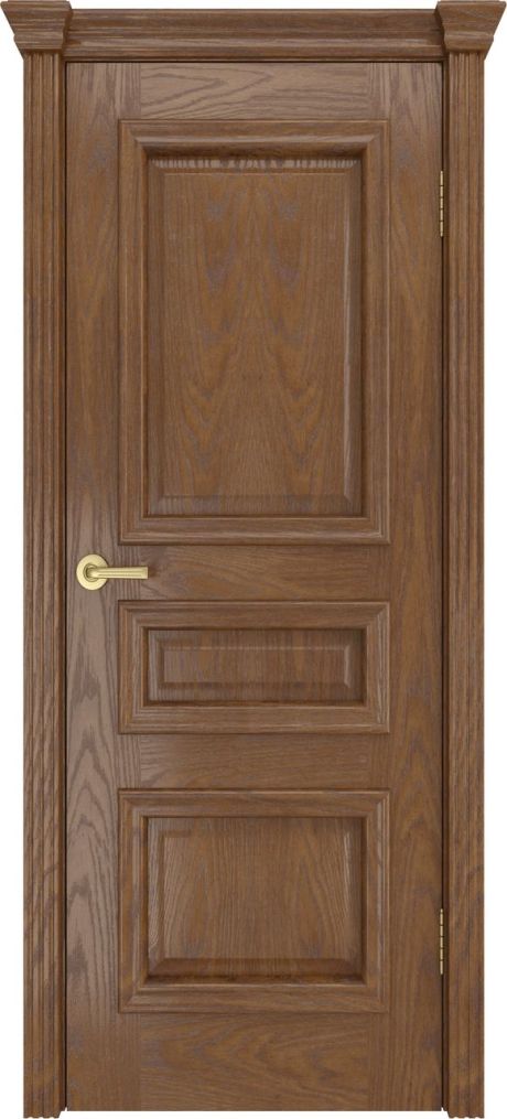 Глухая межкомнатная дверь Бристоль Сити Дуб мокко Шпон (Мильяна)