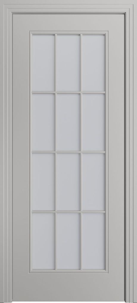 Межкомнатная дверь со стеклом Версаль-Ф Loft (12) Грей Эмаль (Мильяна)