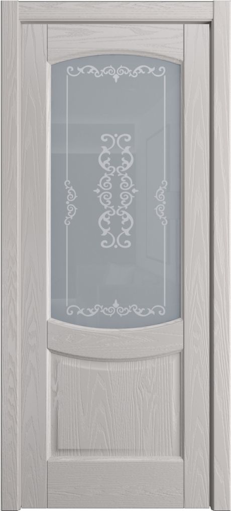 Межкомнатная дверь со стеклом Эрнеста Агат Шпон (Мильяна)