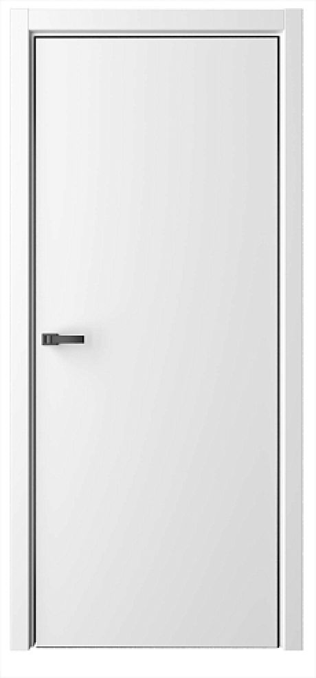 Глухая межкомнатная дверь Лайн-1 Белый Эмаль (ALBERO)